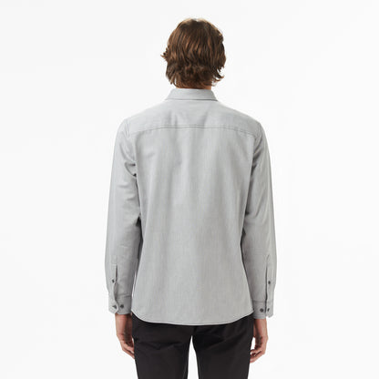 Lacoste Erkek Regular Fit Düğmeli Yaka Gri Gömlek