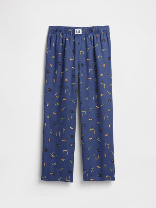 Mavi 100% Geri Dönüştürülmüş Flannel Football Pijama Altı