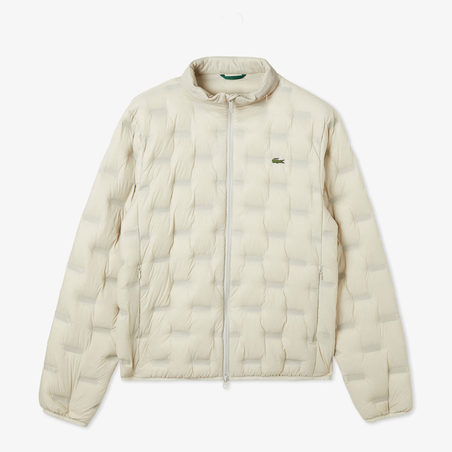 Lacoste Erkek Dik Yaka Kapitone Açık Gri Mont