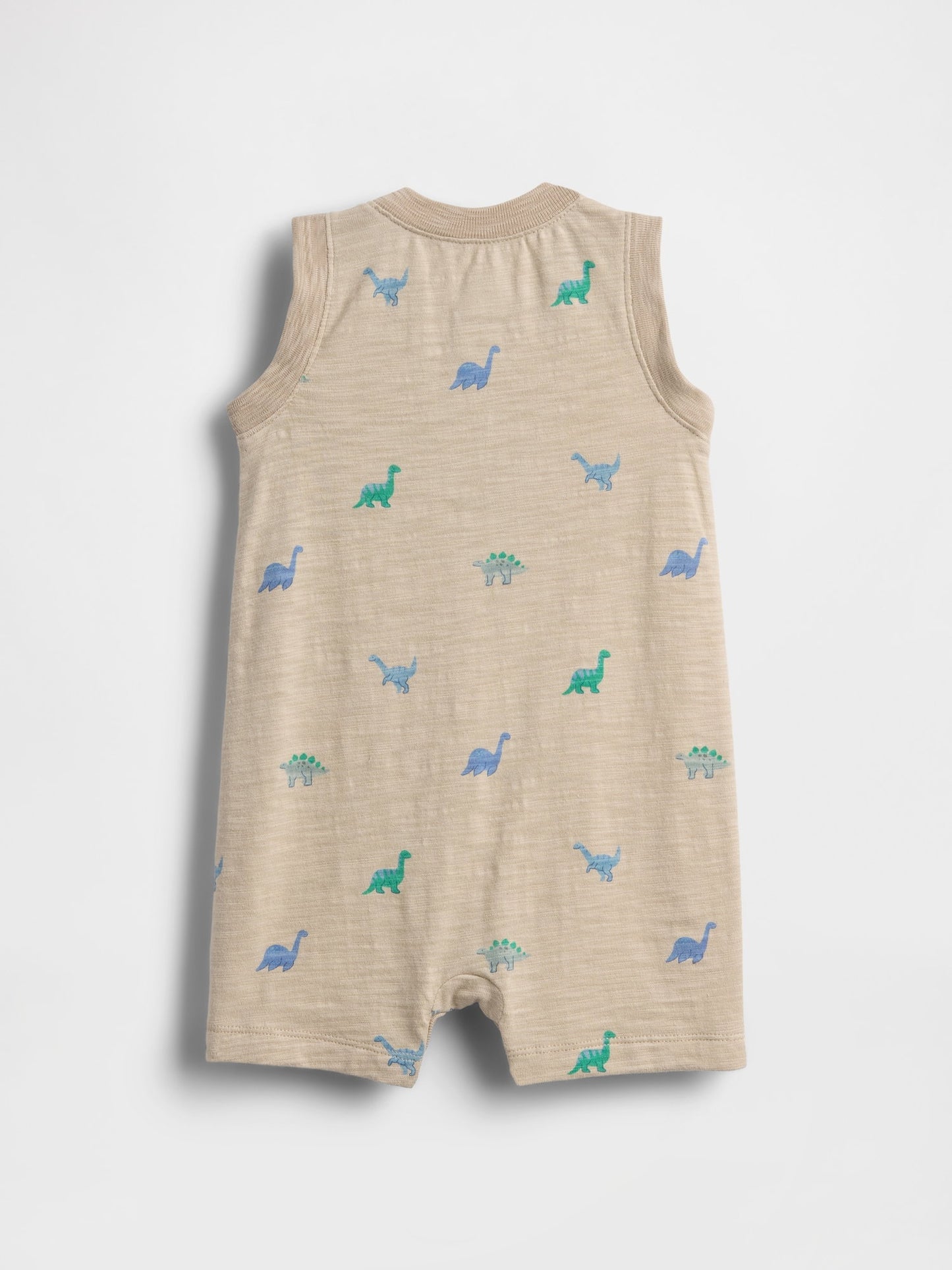 Bej Organik Pamuk Henley Shorty Tulum
