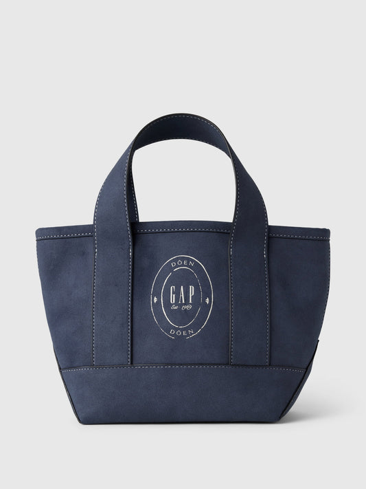 Lacivert Gap × Dôen Süet Tote Çanta
