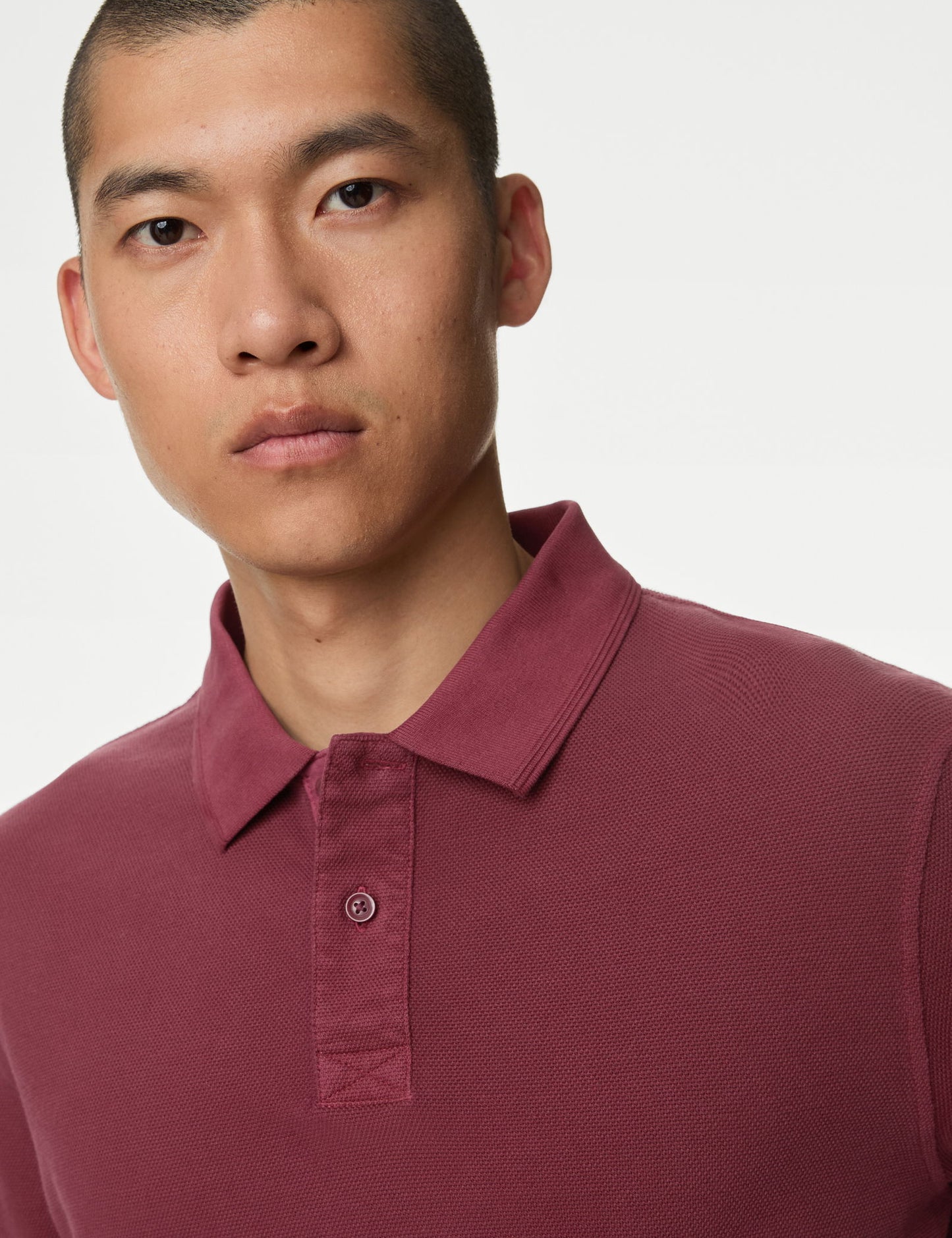 Saf Pamuklu Polo T-shirt
