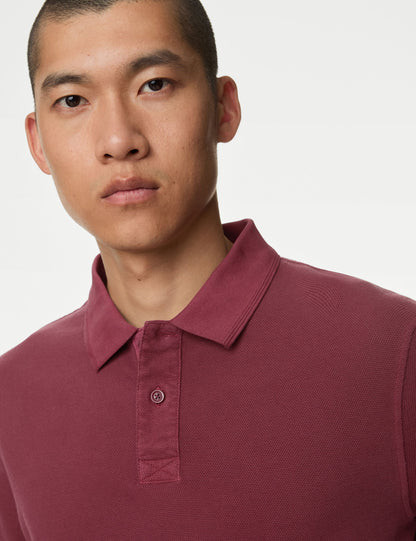 Saf Pamuklu Polo T-shirt
