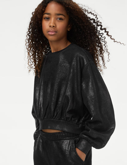Folyo Detaylı Sweatshirt (6-16 Yaş)