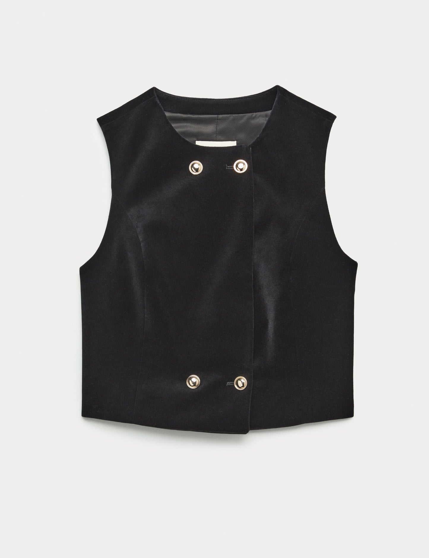 Kadife Çift Düğmeli Yelek