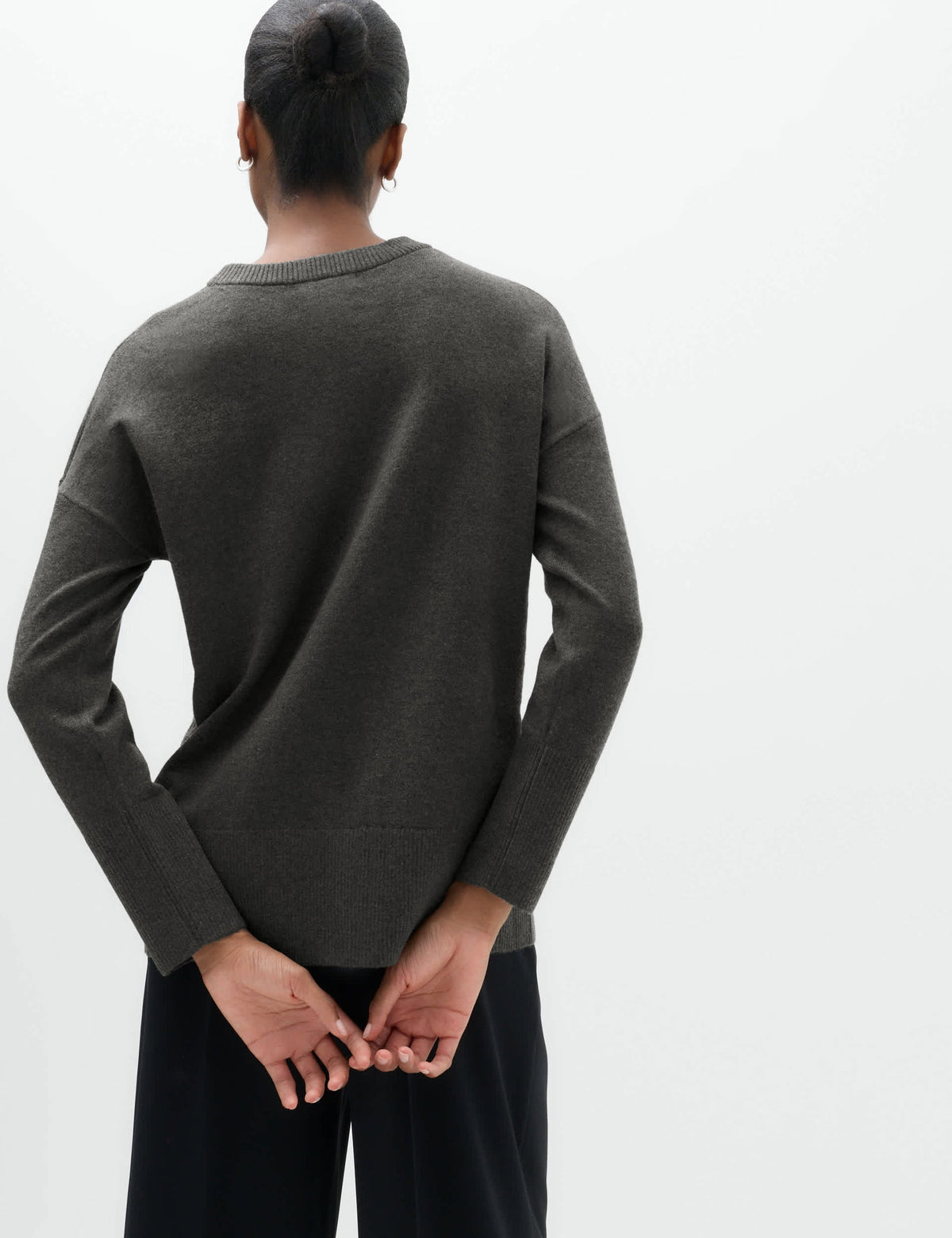 Kadın Air-yarn Oversize Uzun Kazak