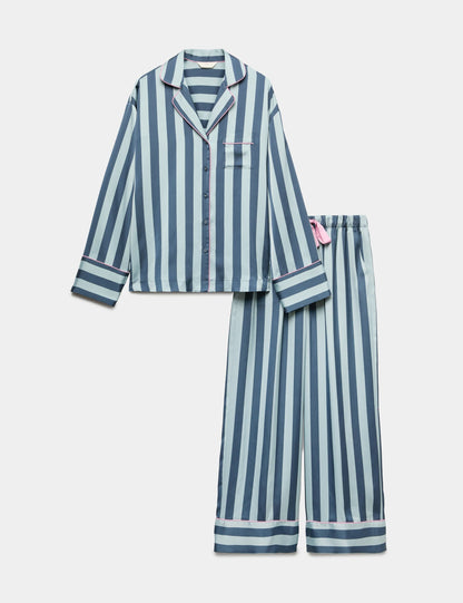 Dream Satin™ Çizgili Saten Pijama Takımı