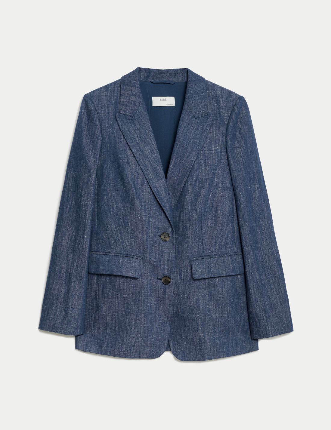 Relaxed Fit Keten Blazer Ceket