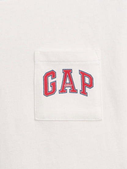 Beyaz Heavyweight Relaxed Gap Logo T-shirt