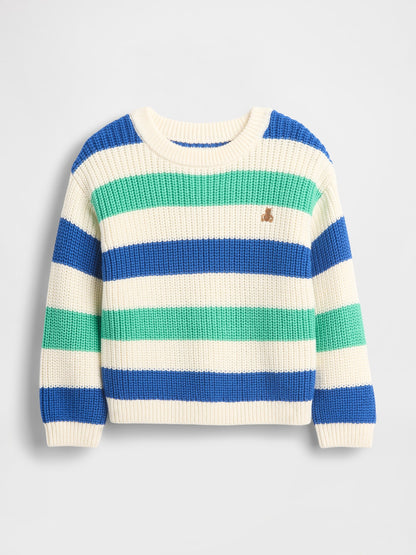 Çok Renkli Shaker-stitch Kazak