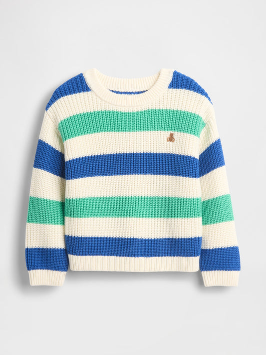 Çok Renkli Shaker-stitch Kazak