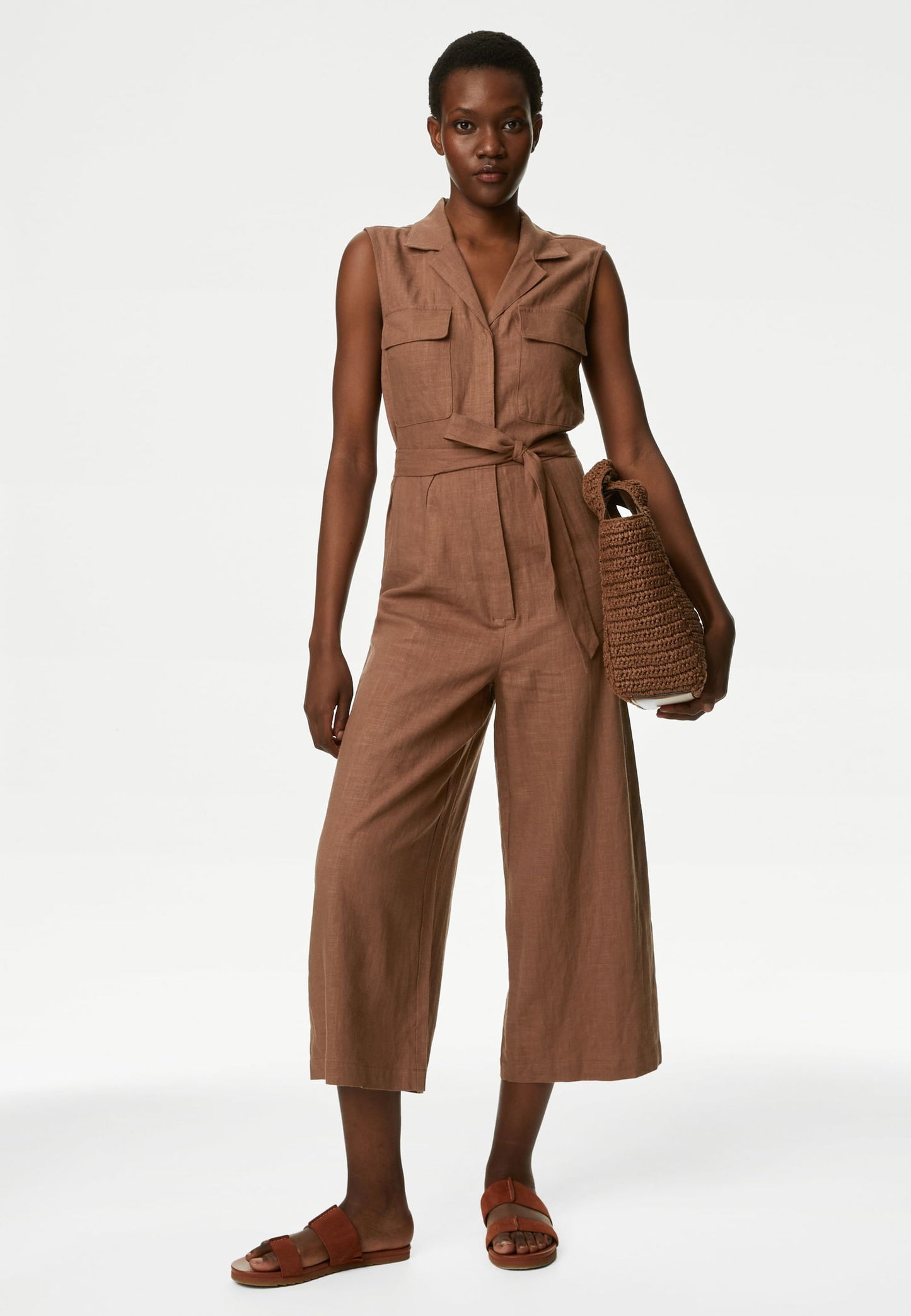 Regular Fit Utility Keten Tulum