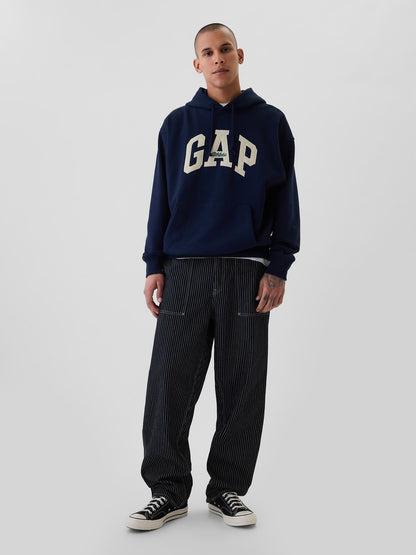 Koyu Mavi Railroad Utility Baggy Jean Pantolon