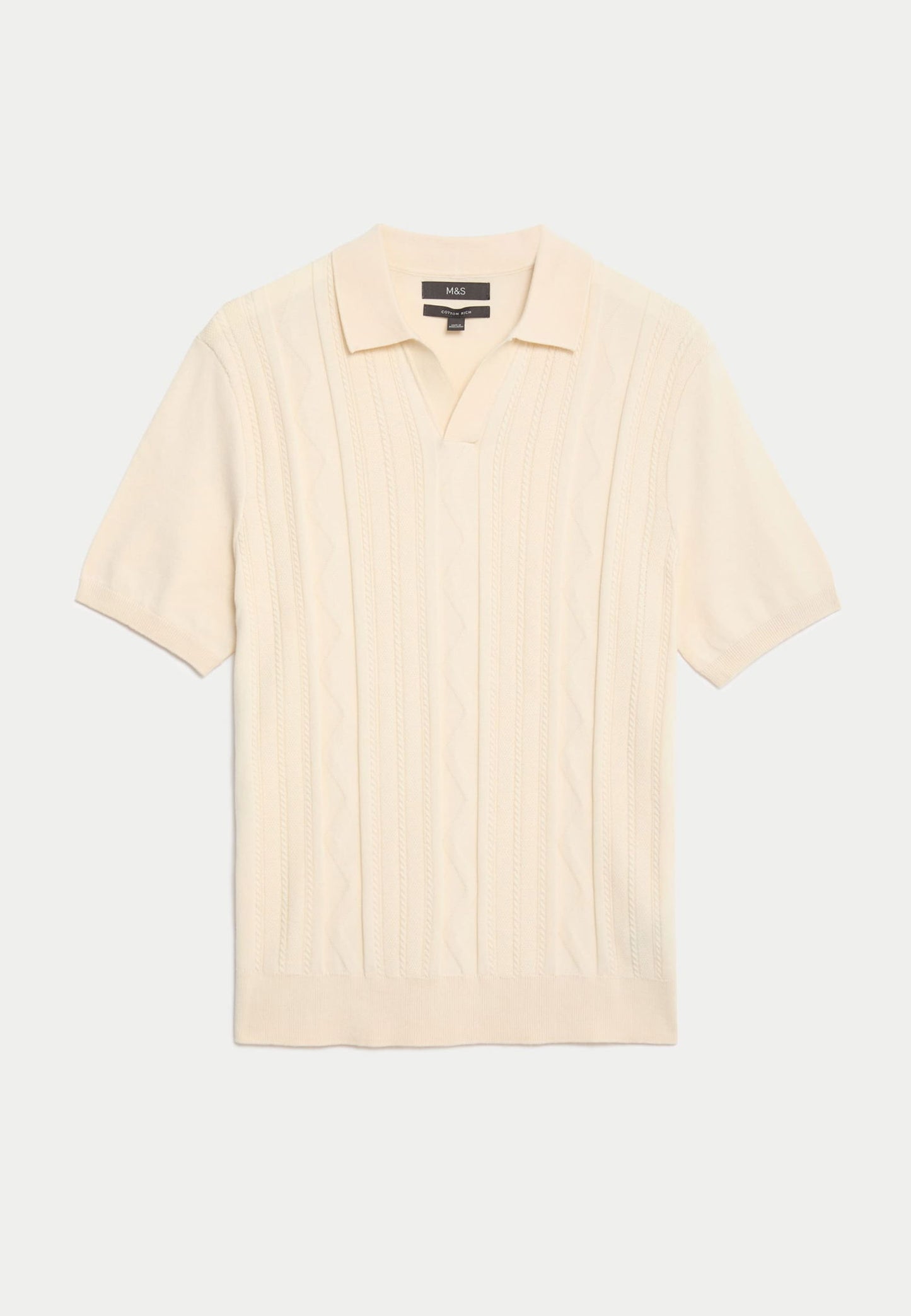 Kısa Kollu Örme Polo Yaka T-shirt