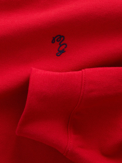 Kırmızı Gap × Malbon Pique Polo Over Gömlek
