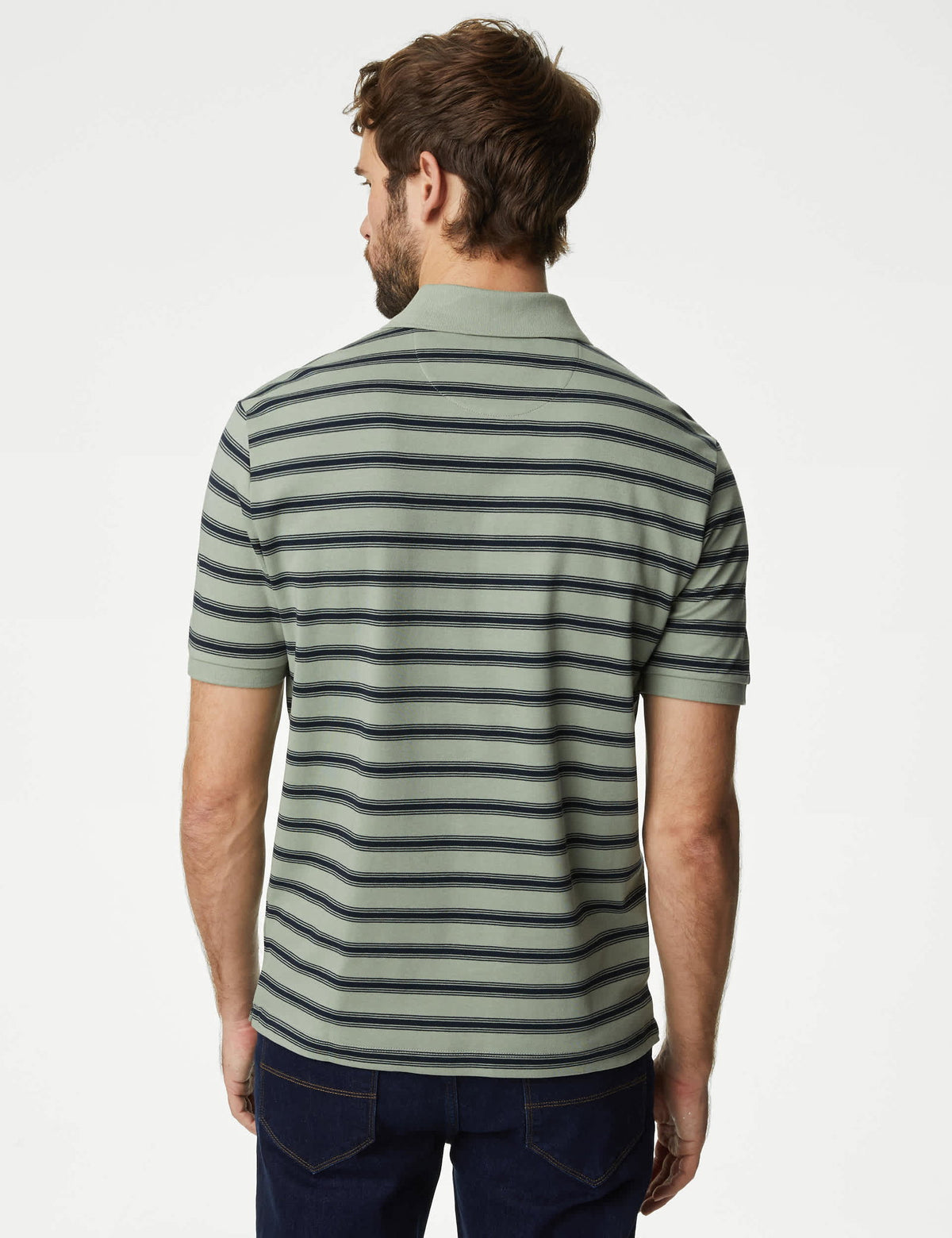 Saf Pamuklu Kısa Kollu Polo Yaka T-shirt