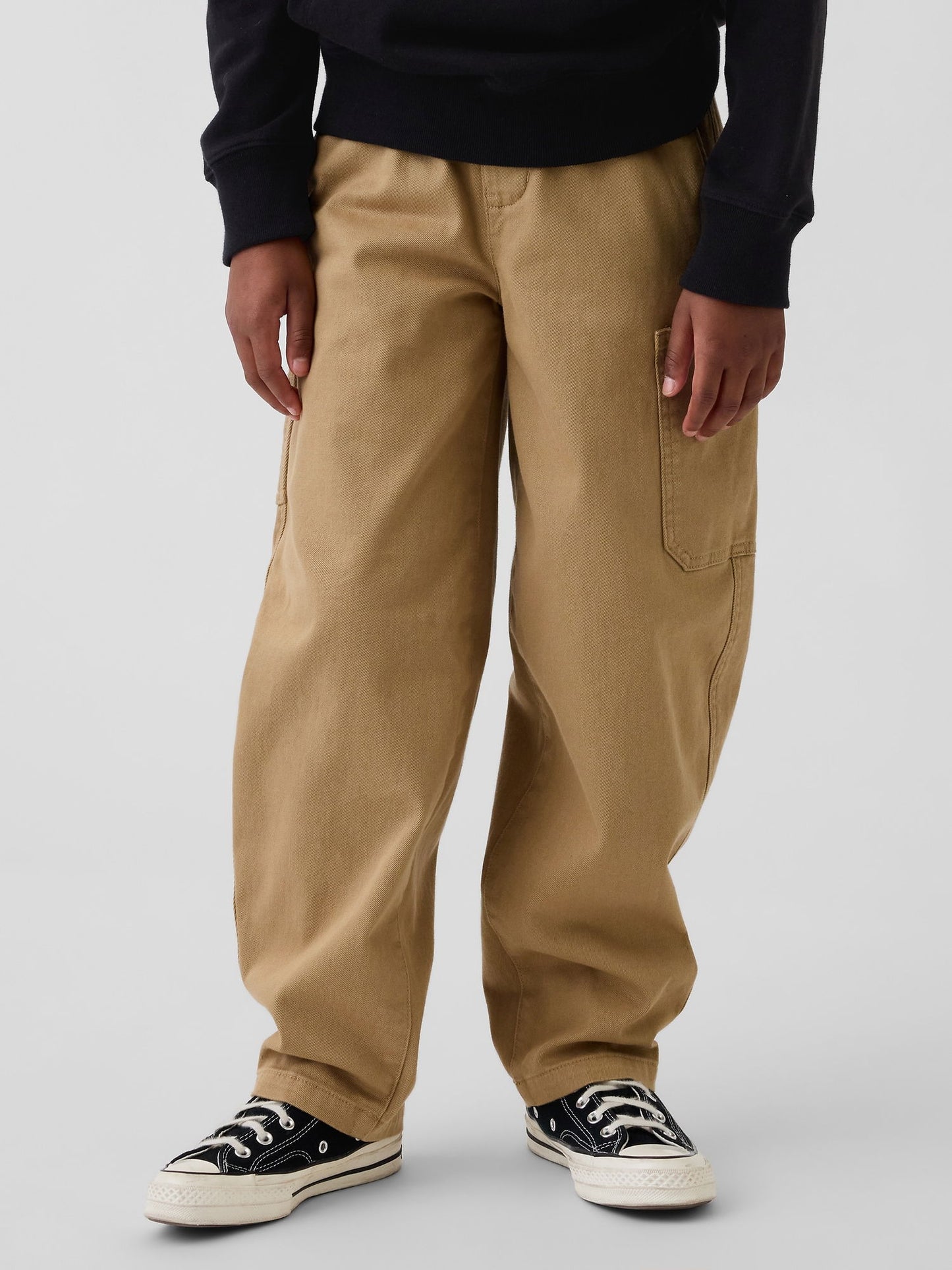 Kahverengi Kids Brushed Kolay Kargo Pantolon