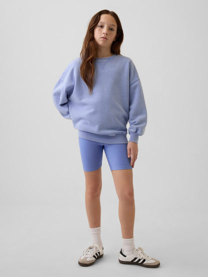 Açık Mavi Vintagesoft Oversized Tunik Sweatshirt