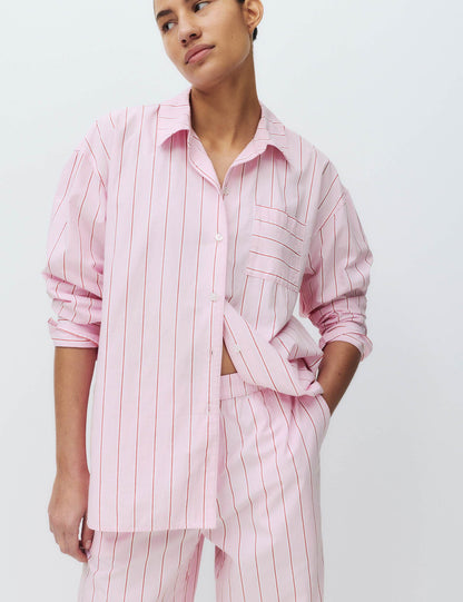 Çizgili Pijama Üstü