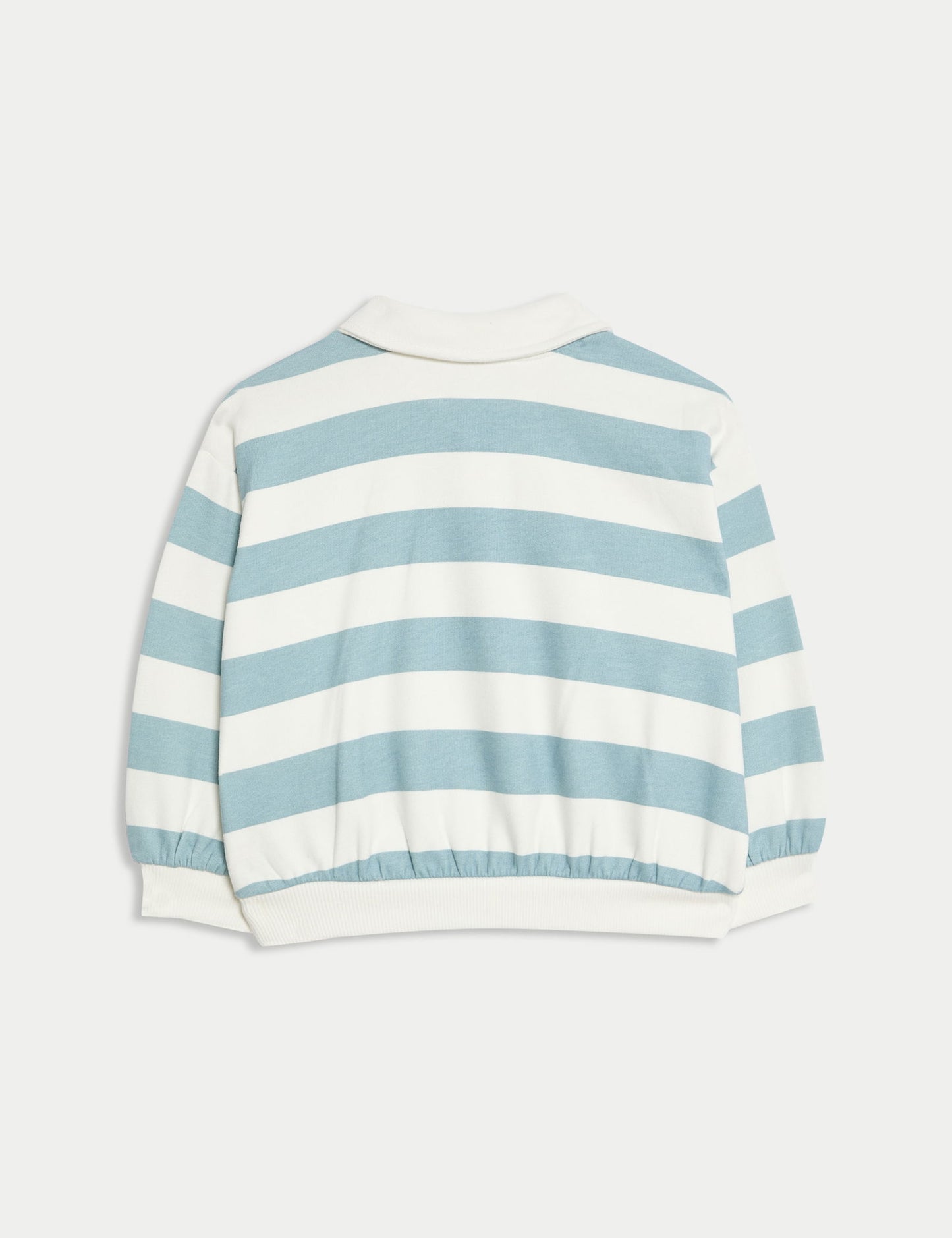 Pamuk Karışımlı Çizgili Rugby Sweatshirt