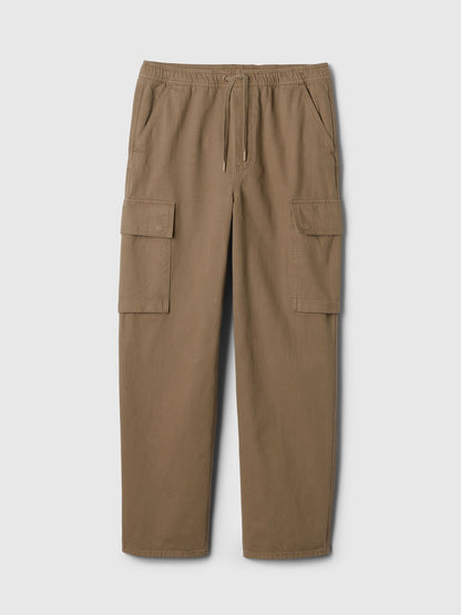 Kahverengi Baggy Kargo Jean Pantolon