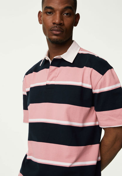 Saf Pamuklu Kısa Kollu Polo Yaka T-shirt