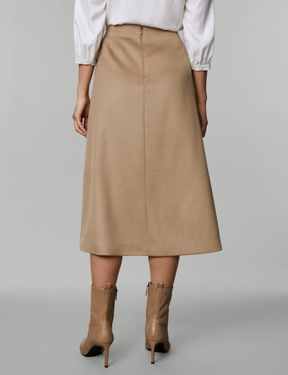 Regular Fit Midi Yün Etek