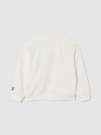 Beyaz Vintagesoft Fransız Havlu Kumaş Sweatshirt