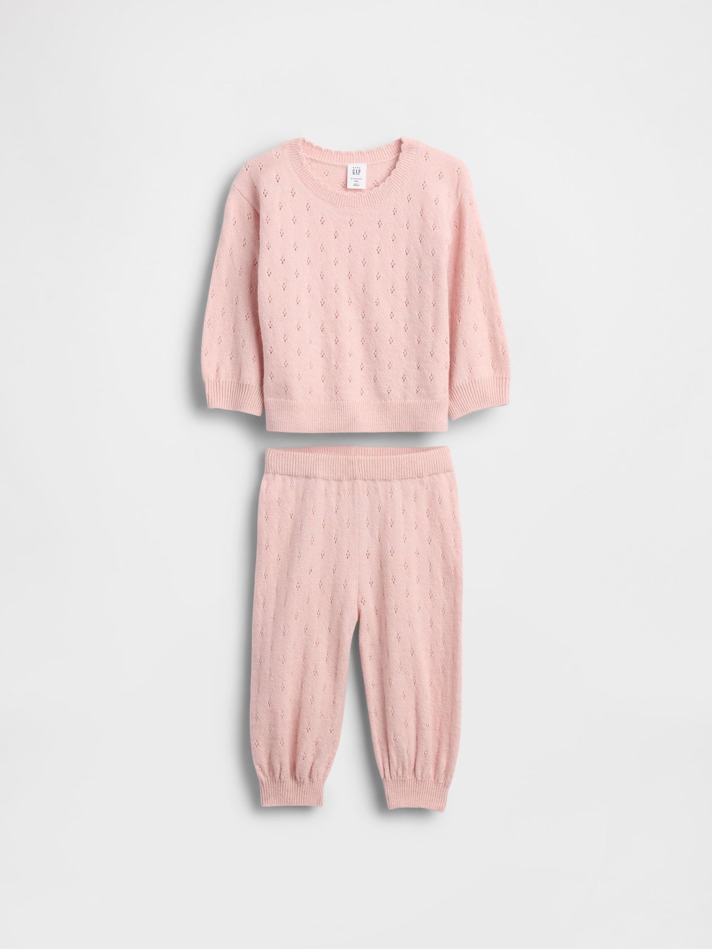 Toz Pembe Cashsoft Pointelle Outfit Set