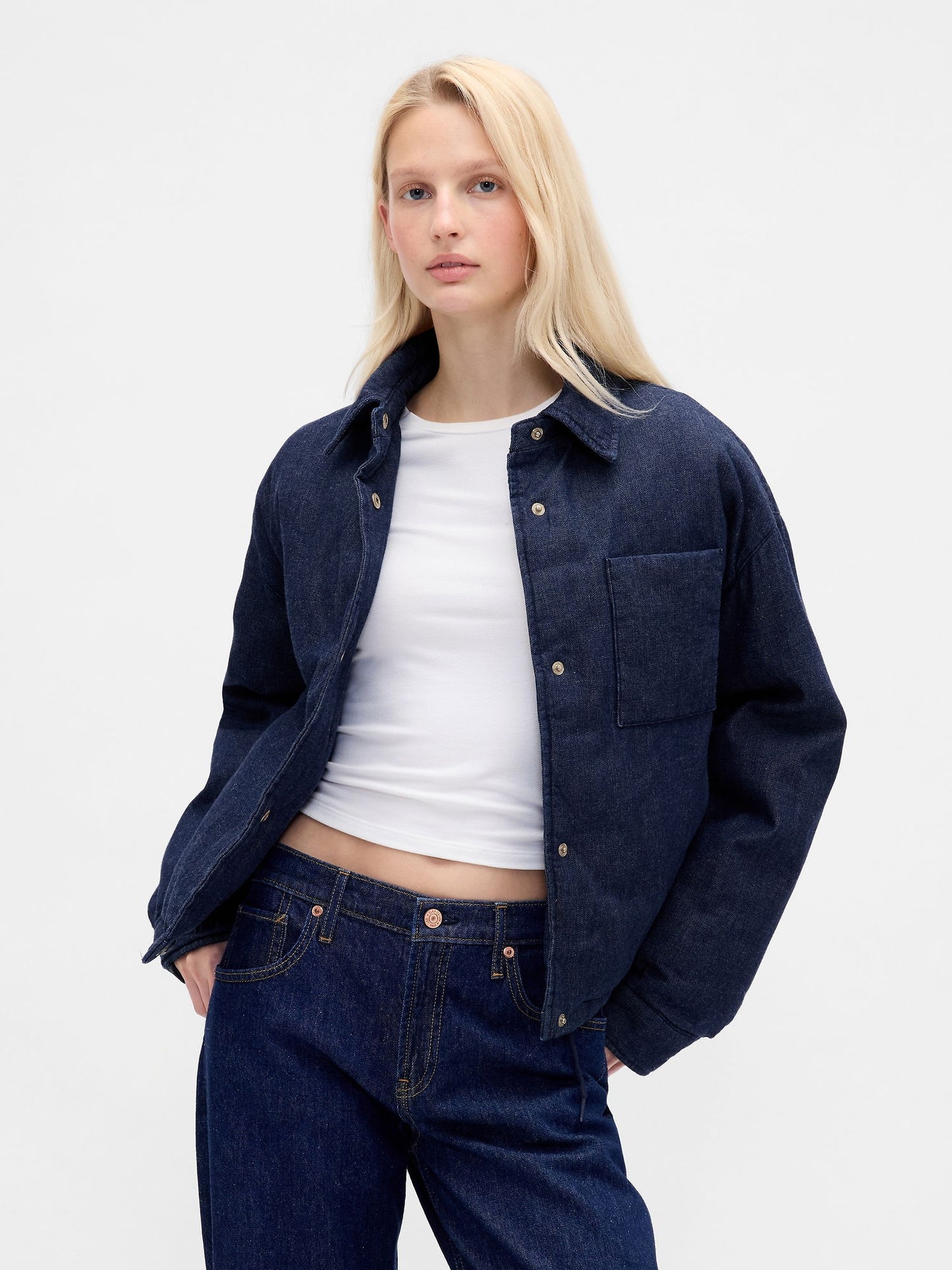 Mavi Denim Şişme Puffer Şişme Ceket