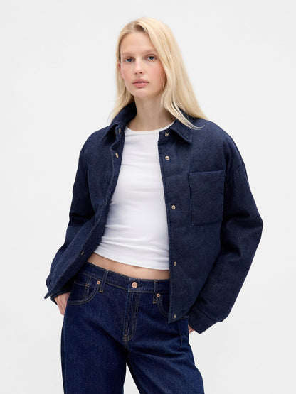 Mavi Denim Şişme Puffer Şişme Ceket