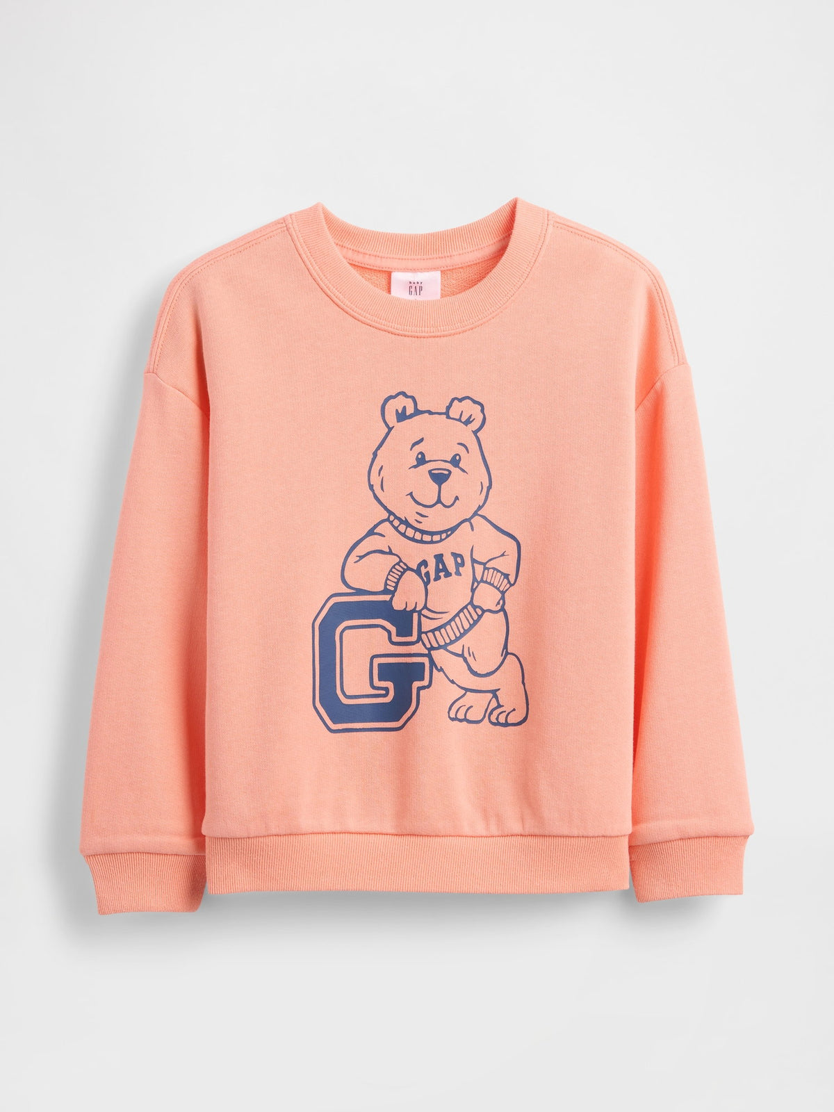 Pembe Relaxed Fransız Havlu Kumaş Grafik Baskılı Sweatshirt