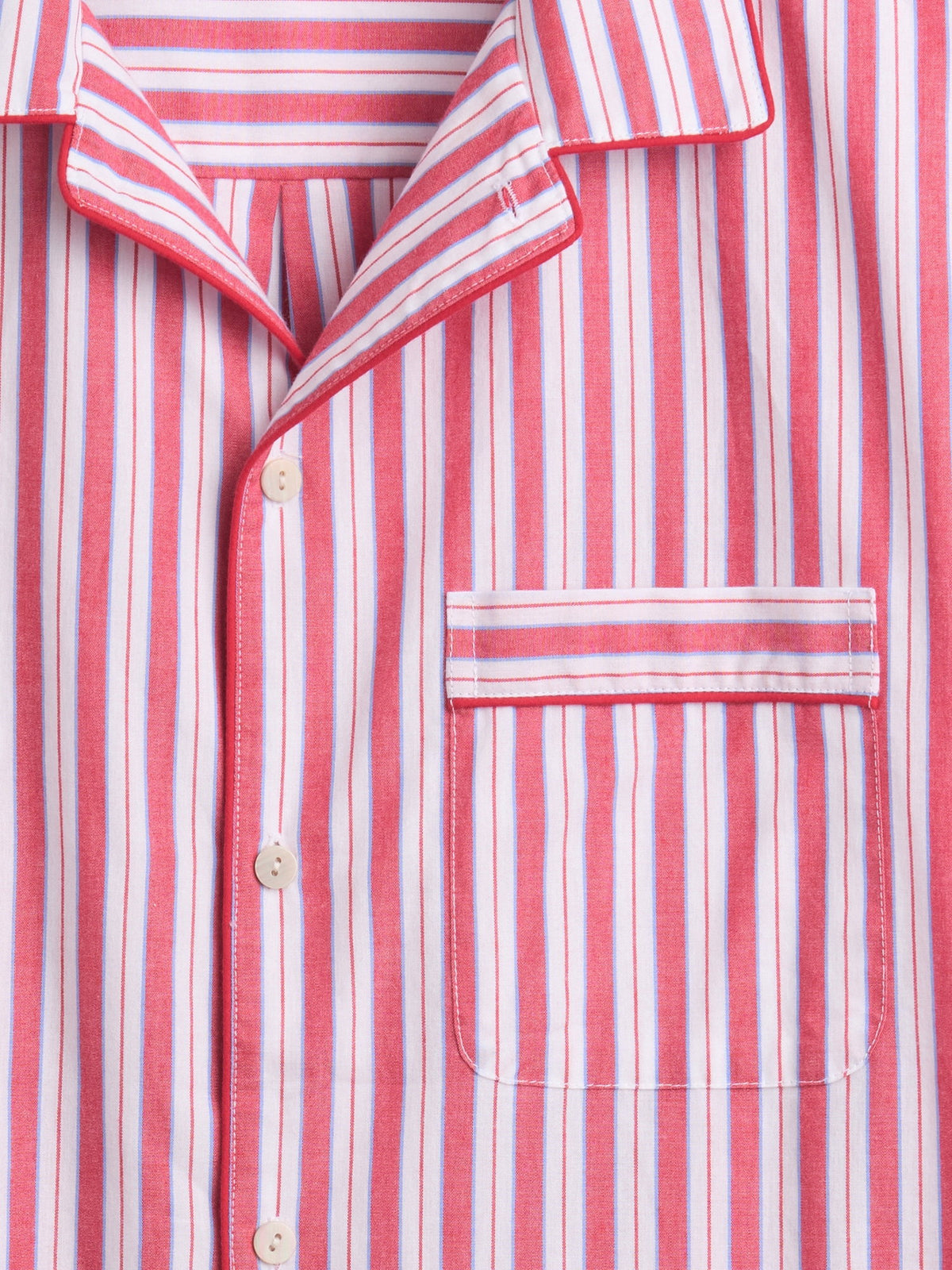 Kırmızı Poplin Gömlek Pijama Üstü