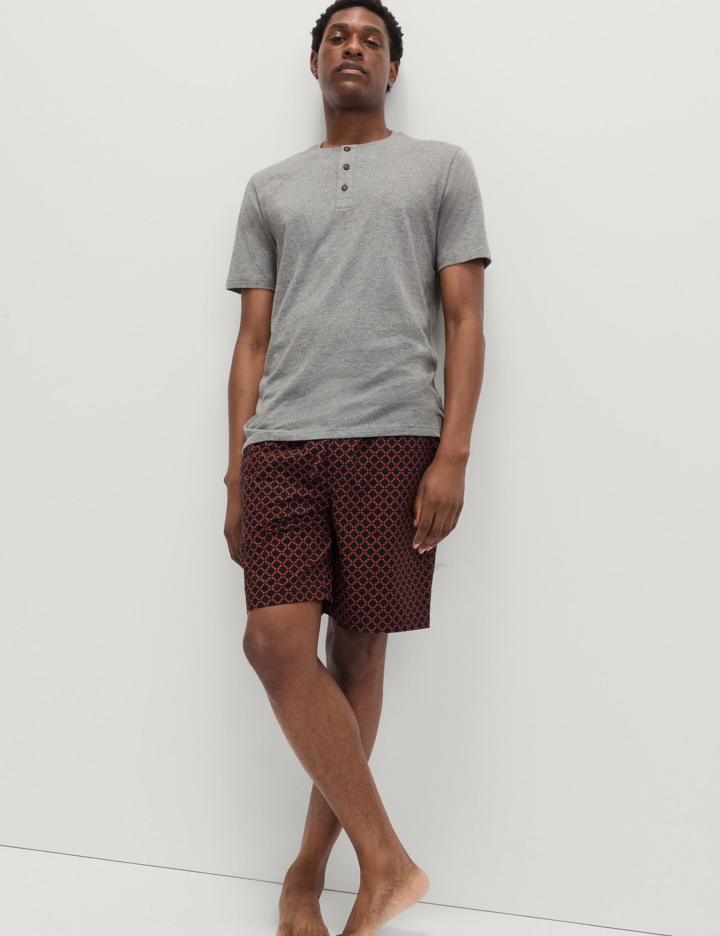 Geometrik Desenli Pijama Takımı