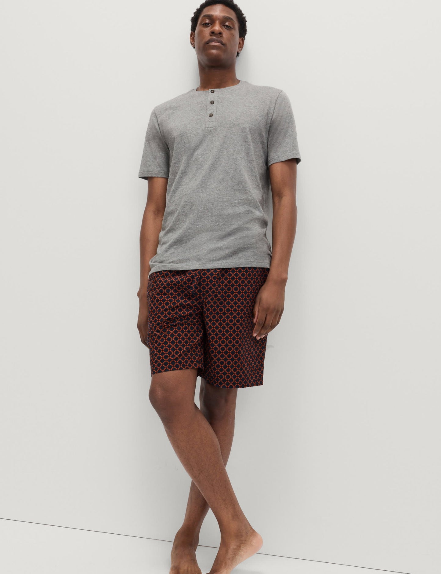 Geometrik Desenli Pijama Takımı