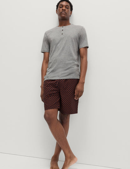 Geometrik Desenli Pijama Takımı