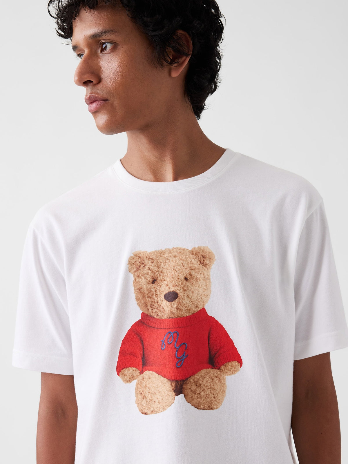 Beyaz Gap × Malbon Organik Pamuk Brannan Bear T-shirt