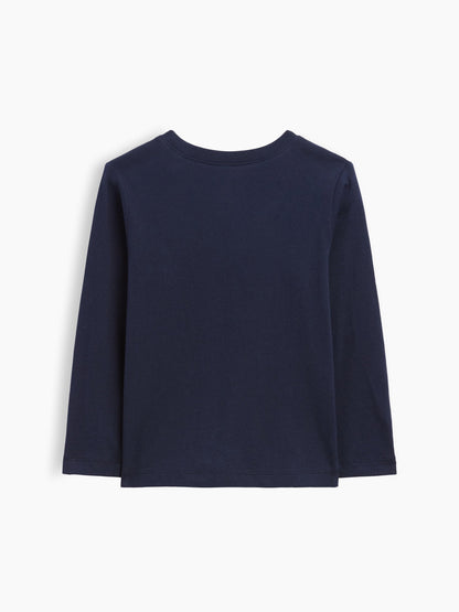 Lacivert Bisiklet Yaka T-shirt
