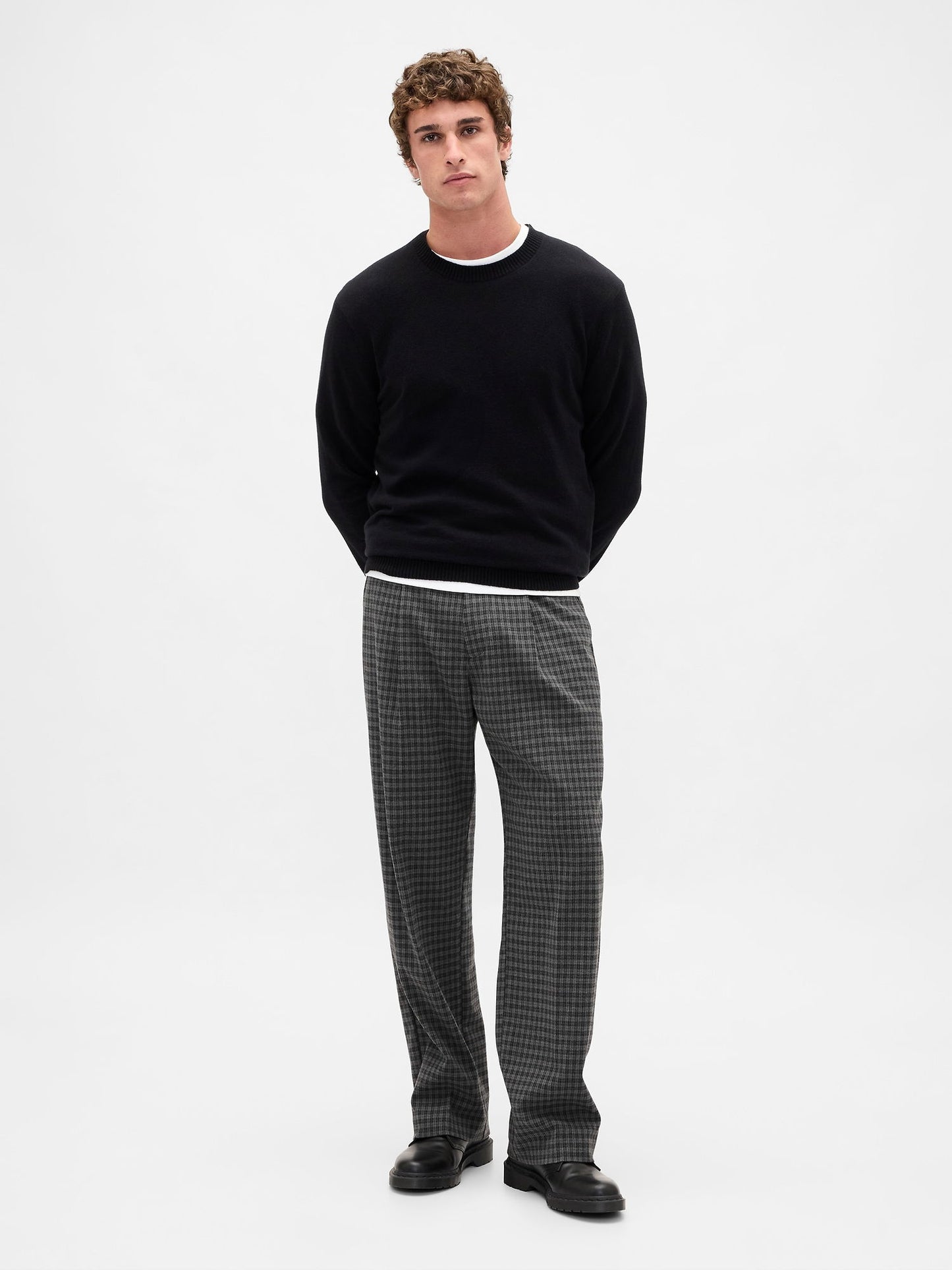 Gri 365 Yün Karışımı Relaxed Pantolon