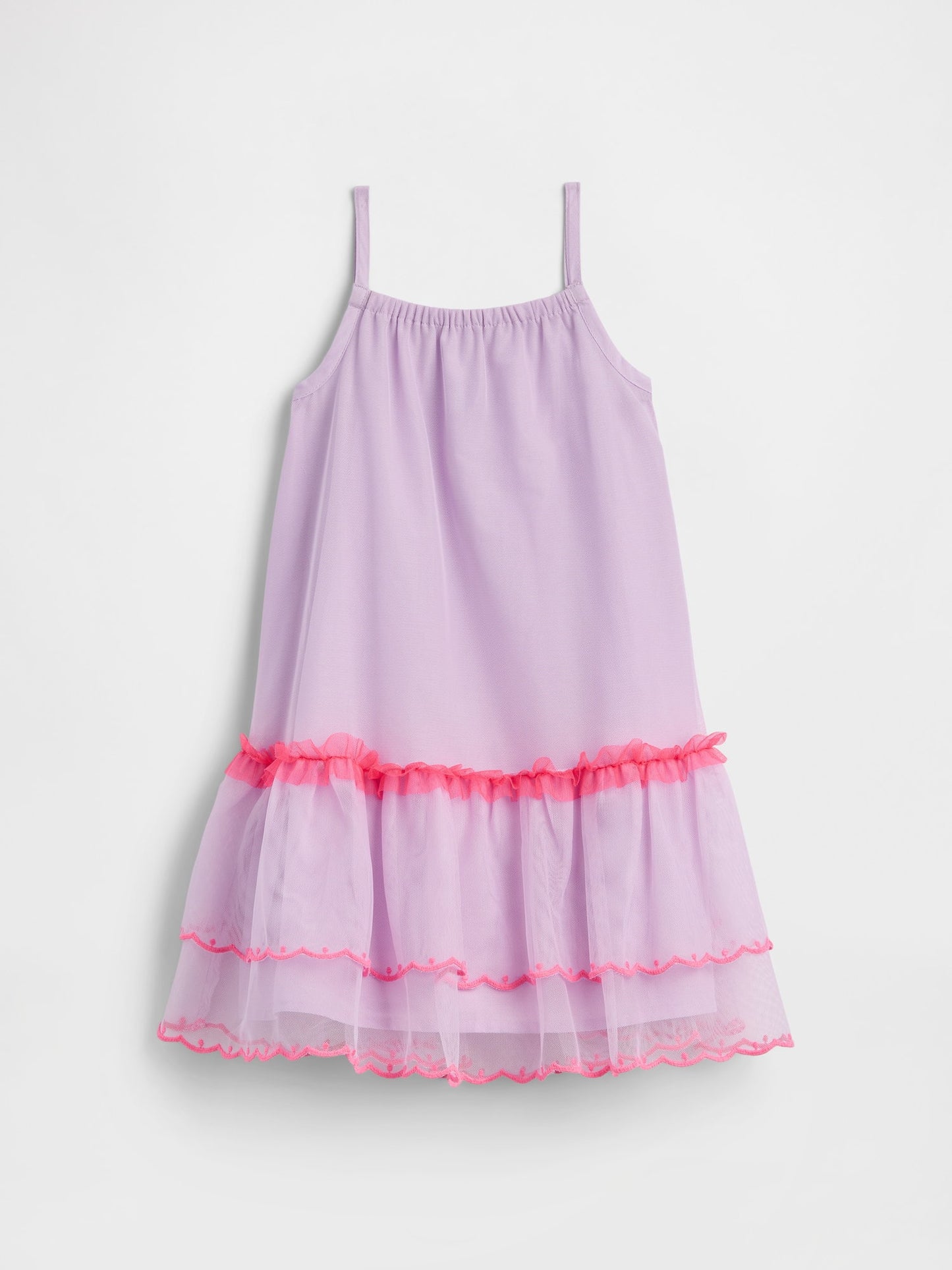 Mor Babygap Tül Katmanlı Elbise