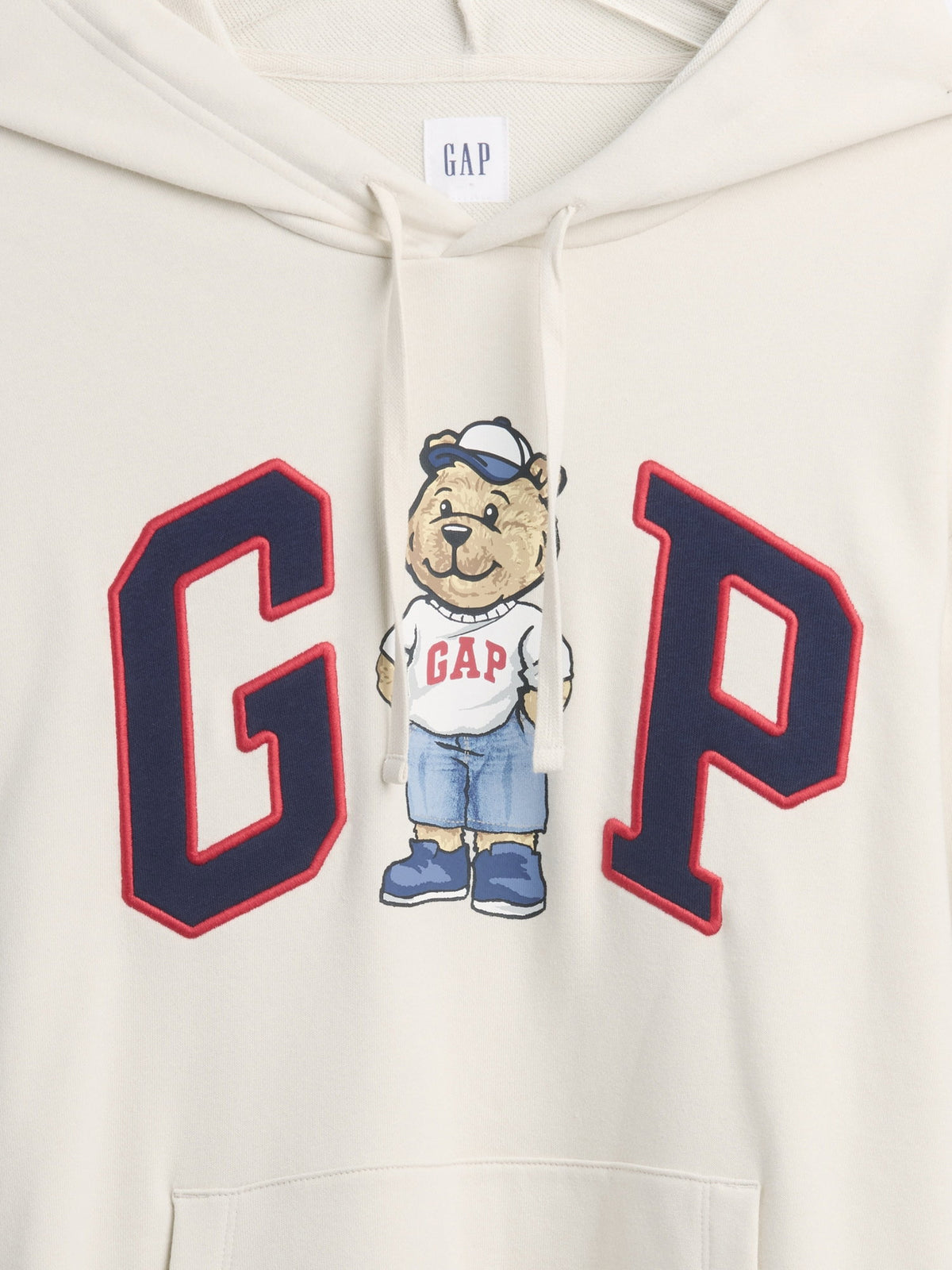 Beyaz Gap Logo Fransız Havlu Kumaş Sweatshirt