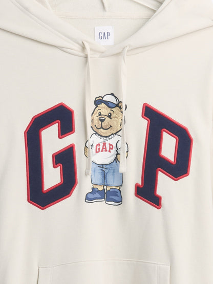 Beyaz Gap Logo Fransız Havlu Kumaş Sweatshirt