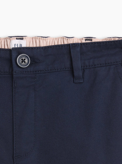 Lacivert Uniform Flare Chino Pantolon
