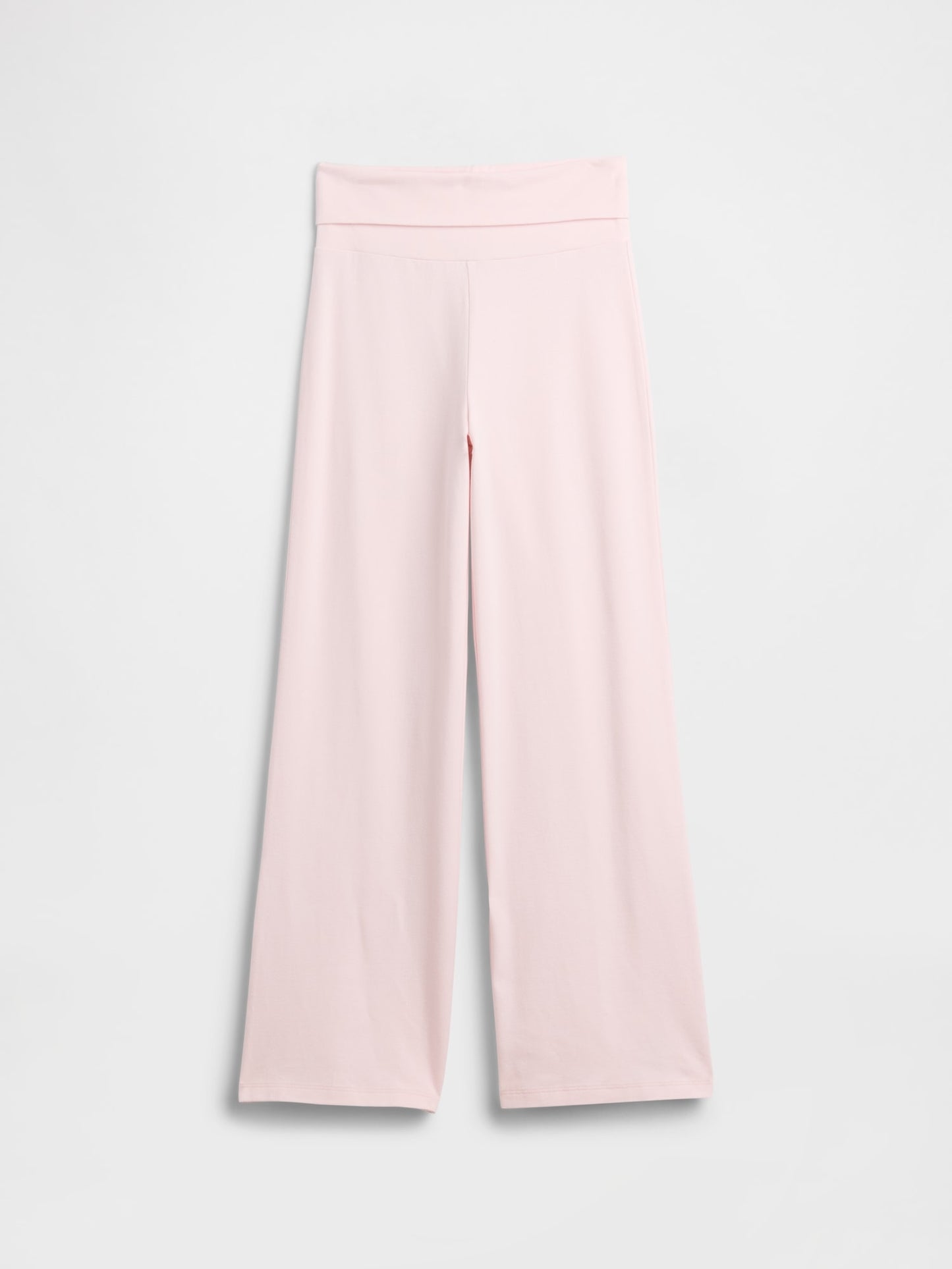 Açık Pembe Stretch Jersey Foldover Leggings Tayt