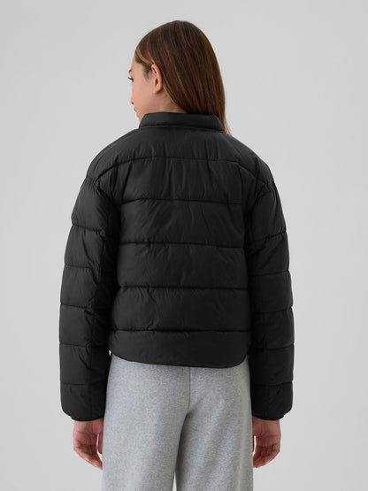 Siyah Lightweight Primaloft® P.u.r.e.™ Puffer Şişme Bomber Ceket