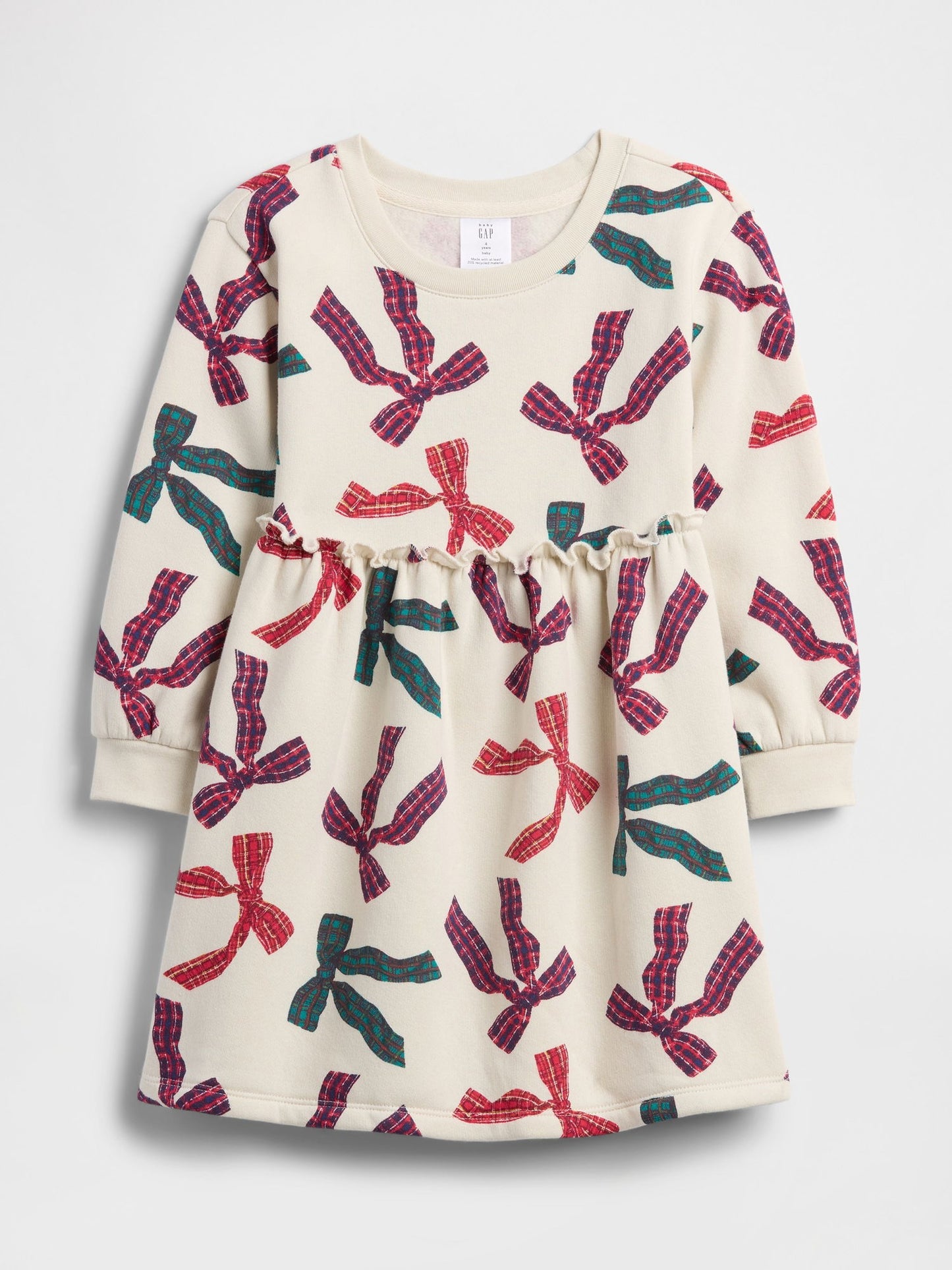 Çok Renkli Gap Baskılı Sweatshirt Elbise