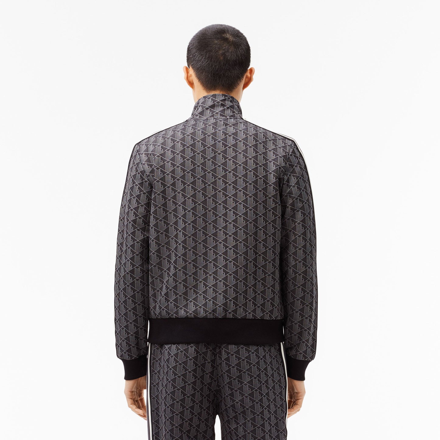 Lacoste Erkek Regular Fit Fermuarlı Monogram Siyah Sweatshirt