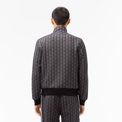 Lacoste Erkek Regular Fit Fermuarlı Monogram Siyah Sweatshirt