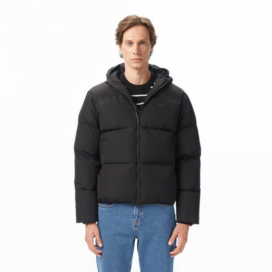 Lacoste Erkek Kapüşonlu Siyah Mont