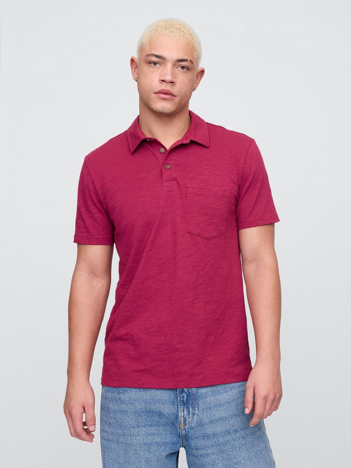 Koyu Pembe Cepli Polo T-shirt